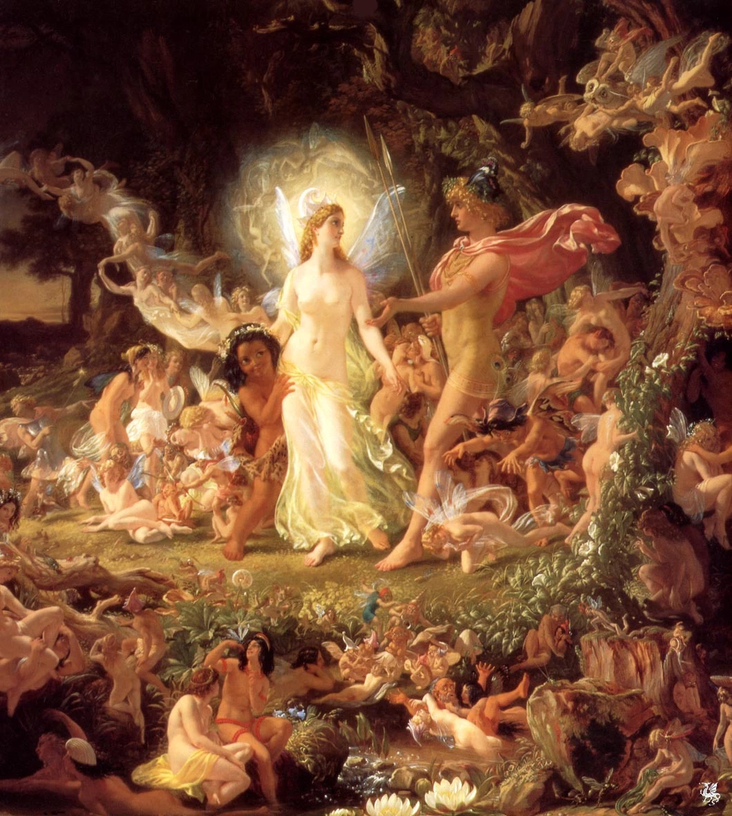 Il litigio fra Oberon e Titania - Scottish National Gallery, dettaglio